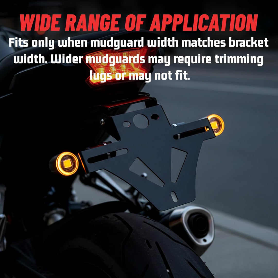 Baceyong Motorrad-Kennzeichenhalter, multifunktionale Motorrad-Halterung Universal-Motorrad-Heck ord