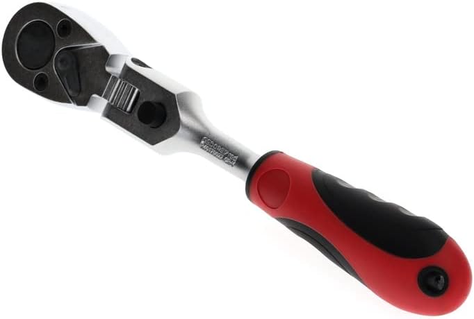 GEDORE red Gelenk-Bitknarre mit ergonomischem 2K-Griff, Feinverzahnung mit 72 Zähnen, 1/4 Zoll, Rot/