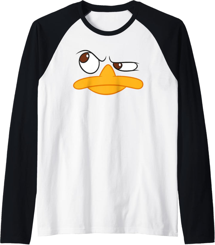 Disney Phineas und Ferb Perry Platypus Big Face Outline Raglan