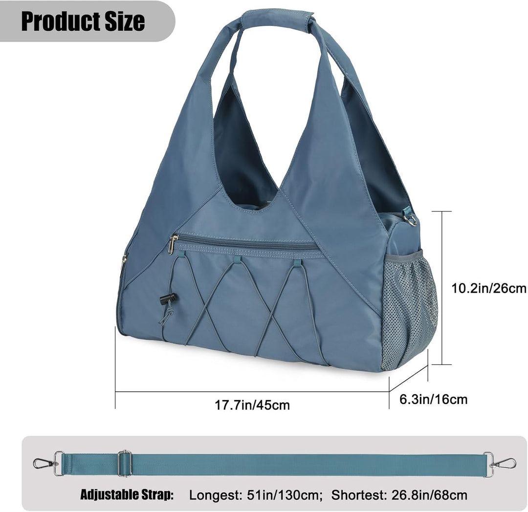 SIVENKE Sporttasche für Damen Yogatasche mit Schuhfach &amp; Nassfach Reisetasche Tragetasche für Yogama