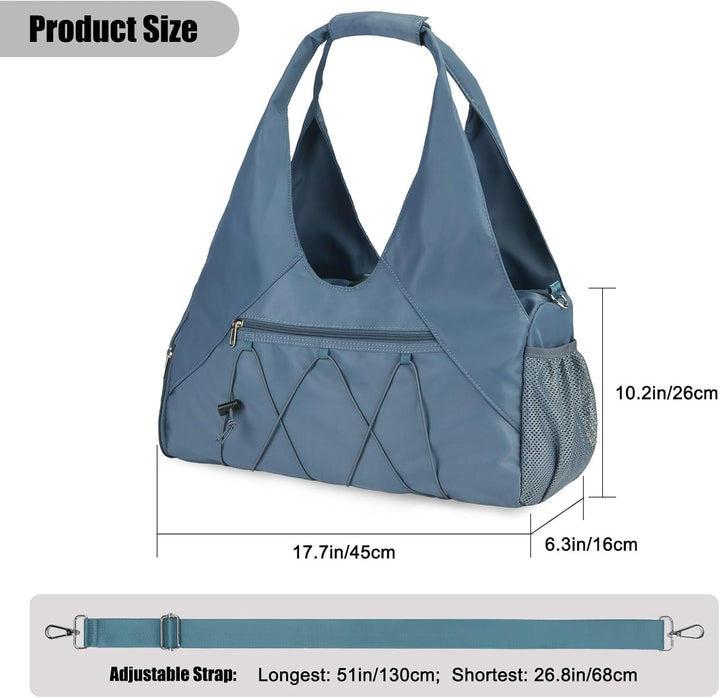 SIVENKE Sporttasche für Damen Yogatasche mit Schuhfach &amp; Nassfach Reisetasche Tragetasche für Yogama