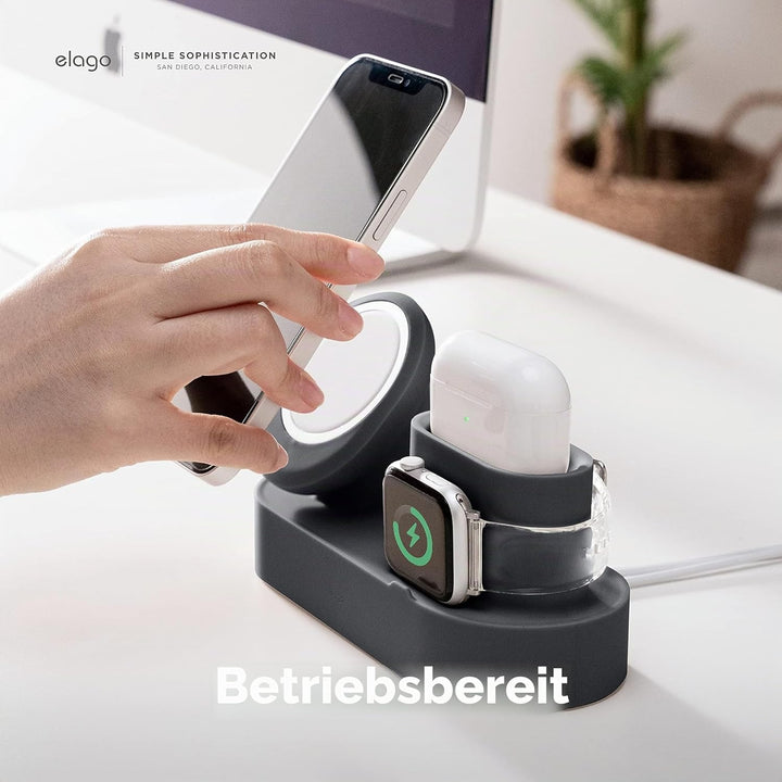 elago MS2 Ladestation Kompatibel mit MagSafe Ladegerät, Kompatibel mit iPhone 15, 14, 13, 12, Kompat