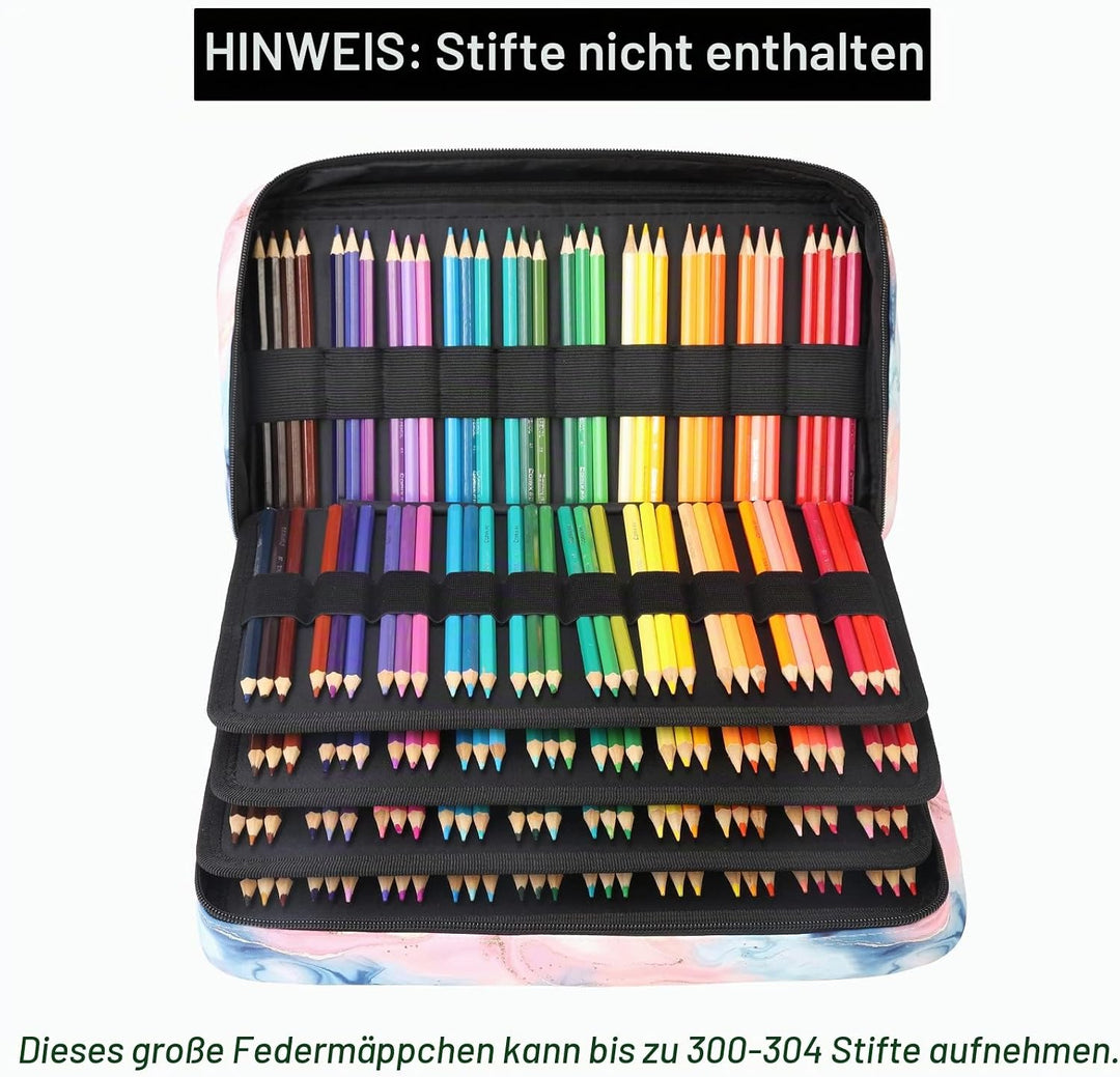 JAKAGO Federmäppchen Grosse Kapazität für 300 Stifte Aufbewahrung Buntstifte,Wasserdicht Pencil Case
