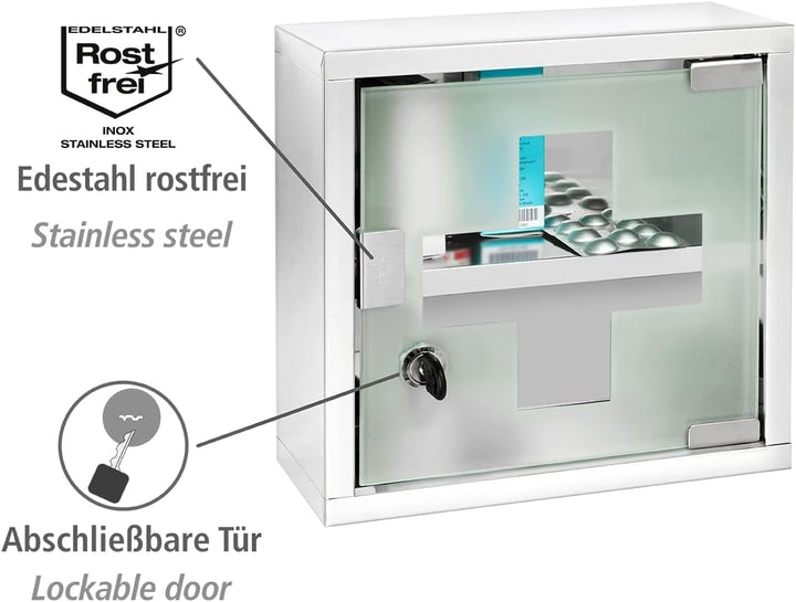WENKO Medikamentenschrank, Weiss, 25 x 12 x 25 cm 25 x 25 x 12 cm, 25 x 25 x 12 cm