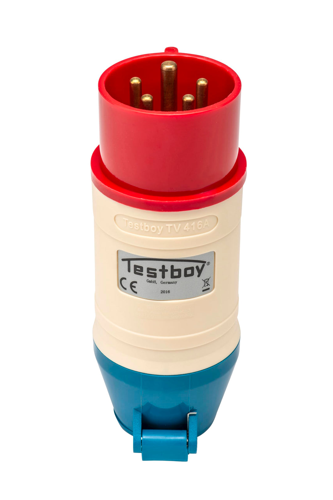 Testboy TV 416A CEE-Adapter, Elektrikerwerkzeug (bruchfestes PE-Gehäuse, kombinierbar mit Testavit S