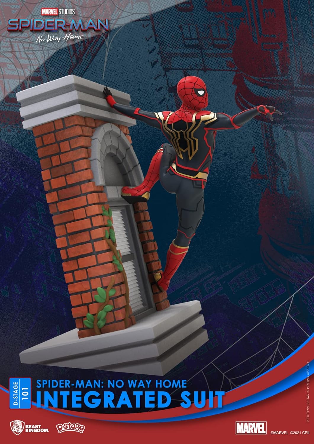 Beast Kingdom Marvel - Diorama-101 - Spider-Man : No Way Home - Integrierter Anzug