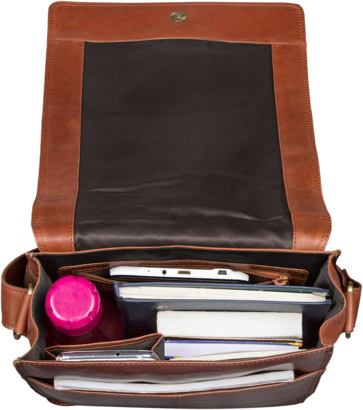 STILORD Lars Vintage Umhängetasche Leder Herren Hochformat für 13,3 Zoll Tablet MacBooks und iPad Sc