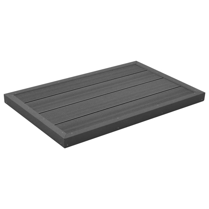 vidaXL Bodenelement für Solardusche Poolleiter WPC Pooldusche Gartendusche Grau, Grau