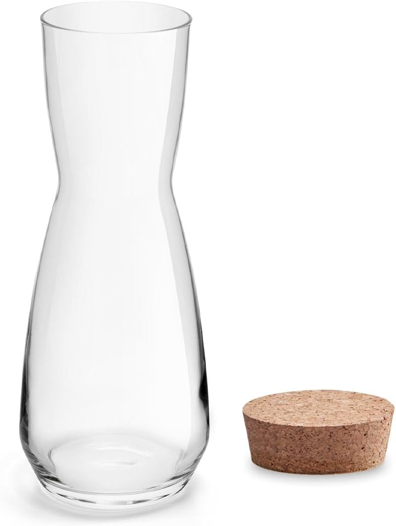 6er Set Mini Karaffe Glas mit Korkdeckel 330 ml – Wein Dekanter Vorratsglas Dekoglas Vase Aufbewahru