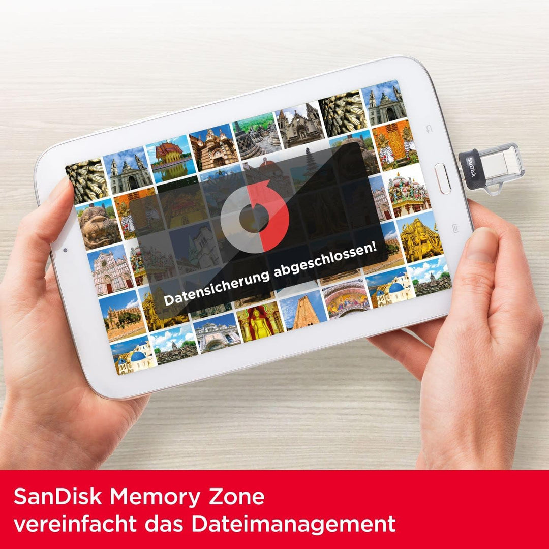 SanDisk Ultra Dual USB-Laufwerk m3.0 Smartphone Speicher 32 GB (Mobiler Speicher, USB m3.0, versenkb