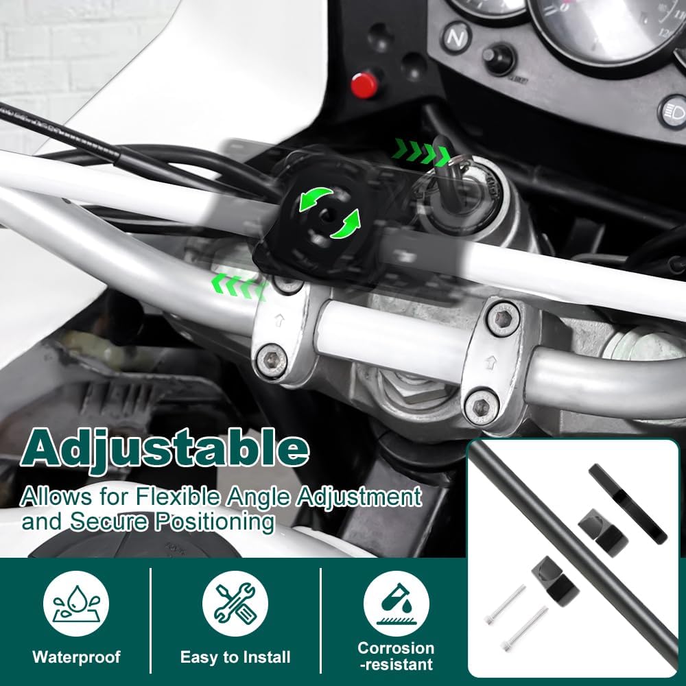 22,2-mm-GPS-Montagehalterung, kompatibel mit MT-03 SV650 GSX-S750 | GPS-Halterung für Motorrad-Navig