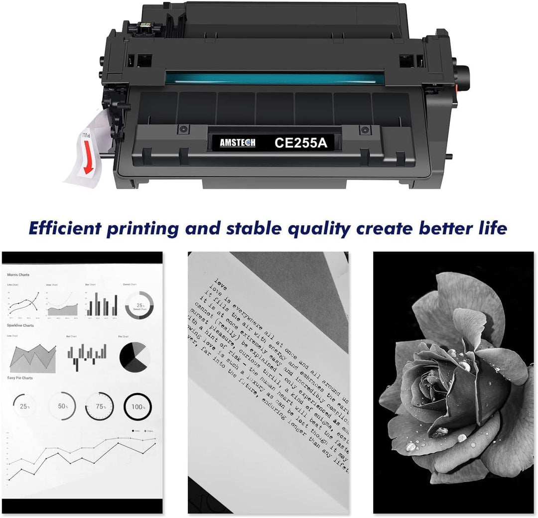 55A CE225A Schwarz Toner Kompatibel als Ersatz für HP 55X CE255AD CE255X Laserjet Enterprise P3015DN