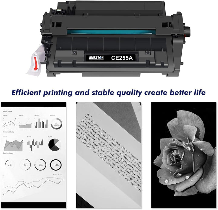 55A CE225A Schwarz Toner Kompatibel als Ersatz für HP 55X CE255AD CE255X Laserjet Enterprise P3015DN