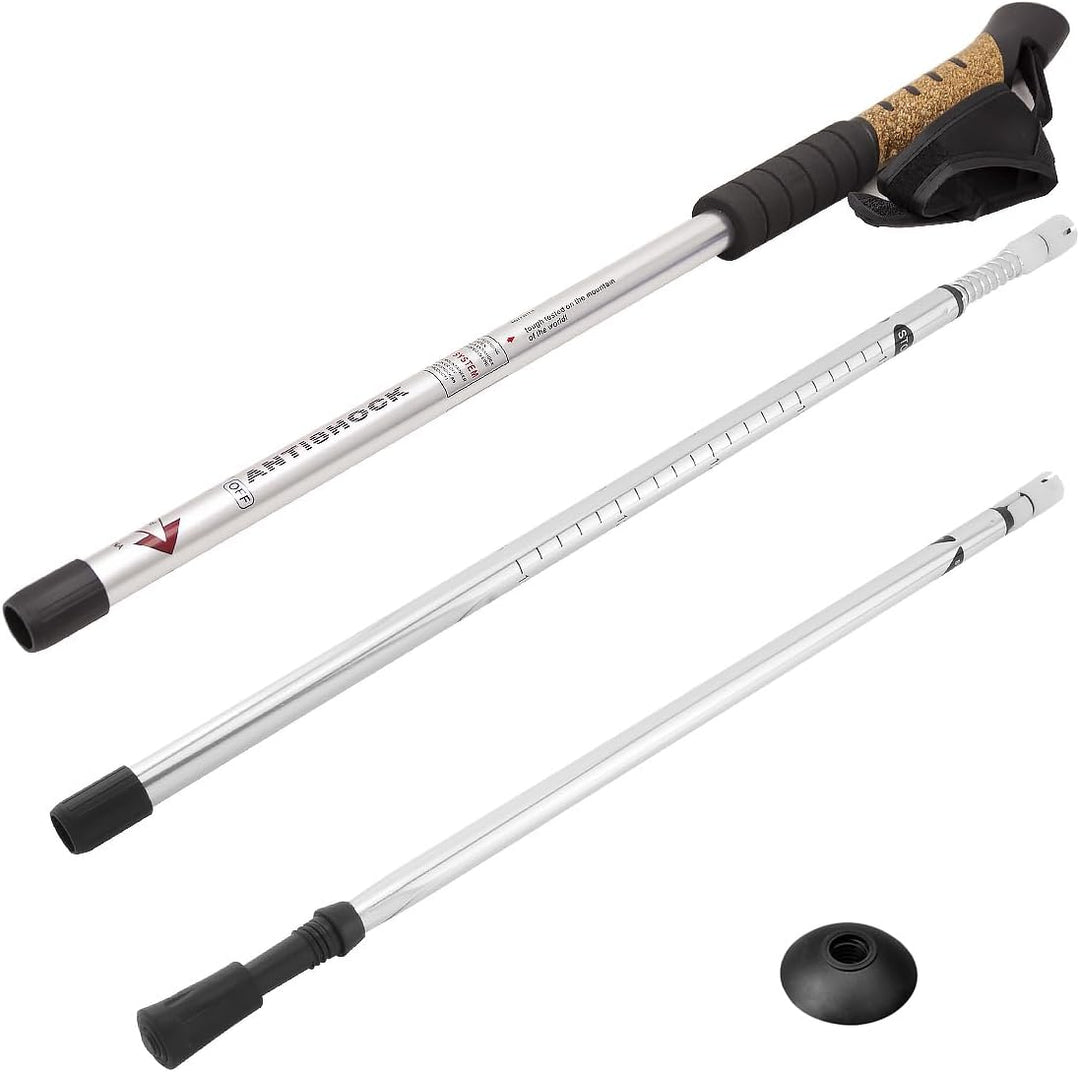 MidGard Nordic Walking Stöcke Teleskop Antischock Wanderstöcke aus Aluminiumlegierung mit Korkgriff