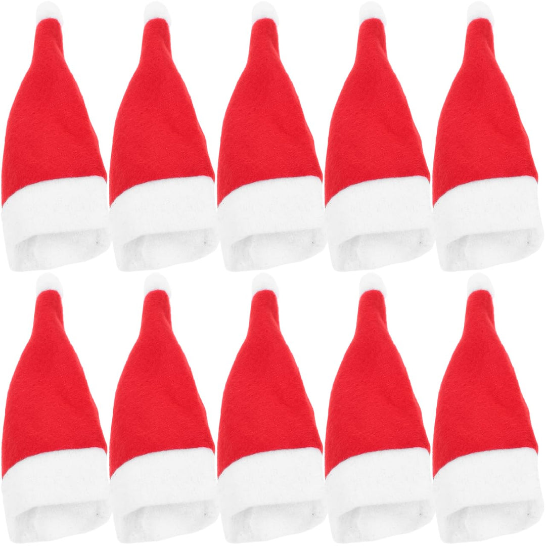 BESPORTBLE 24 Stück Weihnachten Besteckhalter Küchenbesteck: Weihnachtsmann Mini MüTzen Dekorative W