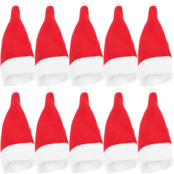 BESPORTBLE 24 Stück Weihnachten Besteckhalter Küchenbesteck: Weihnachtsmann Mini MüTzen Dekorative W