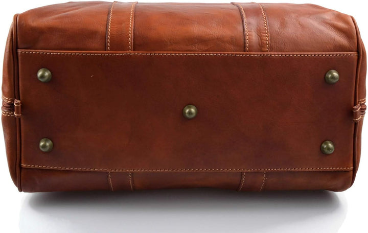 Leder reisetasche manner damen mit griffen schultertasche leder honig tasche made in Italy weekend t