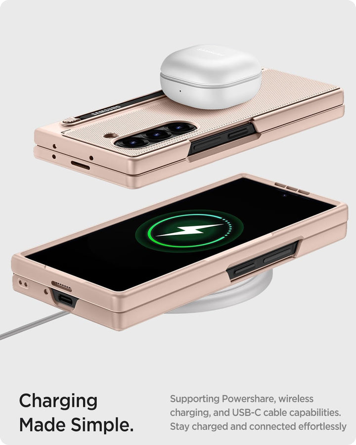 Miimall Kompatibel mit Samsung Galaxy Z Fold 7 Hülle mit S-Pen Holder, [Anti-SPY Displayschutz] Ultr