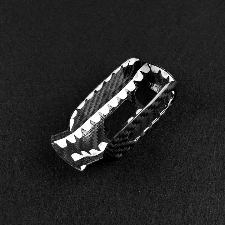 KUNGKIC Kohlefaser Auto-Schaltknauf-Abdeckung Schalthebelknauf Aufkleber Compatible with Mini Cooper