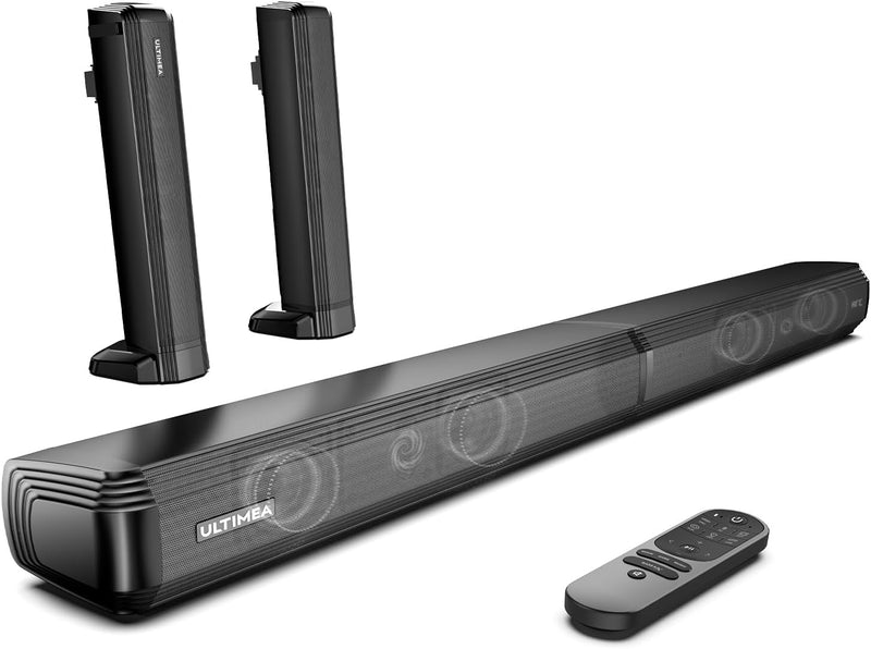 ULTIMEA 2.2-Kanal Soundbar für TV Geräte, teilbare 2-in-1 Soundbar für Fernseher, Bluetooth 5.3 TV-S