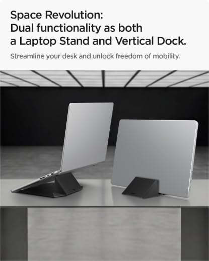 Spigen Slim Fold Laptop Ständer &Vertikal Dock, Ergonomischer, Ultraflacher und Tragbarer Notebook-S