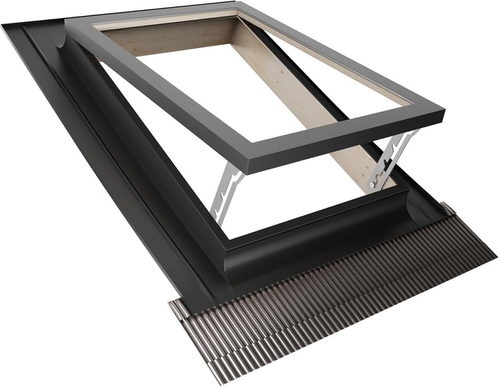 Emica – Bestes Vasistas-Dachfenster aus Aluminium | Doppelglas 4/9/4 | Griff mit 4 Öffnungspositione