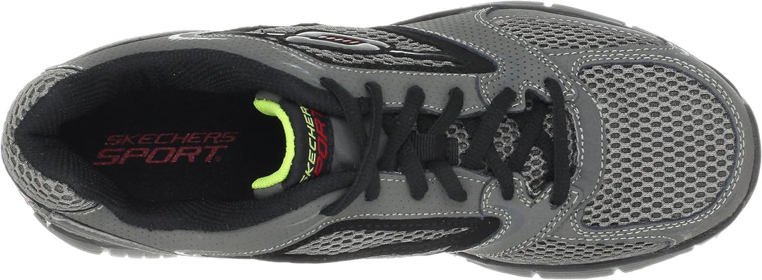 Skechers Sport Herren Agility Oxford, Grau/Limette, 42.5 EU