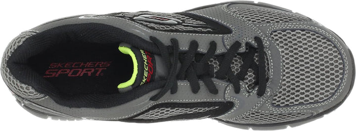 Skechers Sport Herren Agility Oxford, Grau/Limette, 42.5 EU