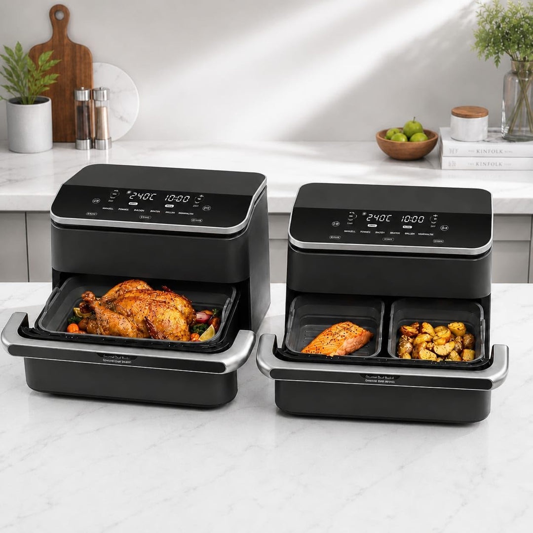 Kompatibel mit Cosori TwinFry 10L – Faltbare Silikonformen für Heissluftfritteuse/Airfryer (1×Gross