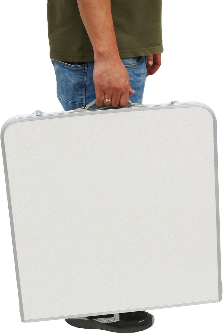 BDW Camping Sitz Garnitur - Klapptisch und 4 Stuhle - Gartenmöbel, Klappbar, Tisch 120x60 Höhenverst