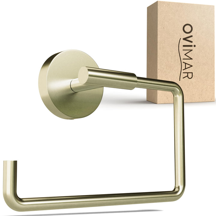 Toilettenpapierhalter Farstadsanden zum Bohren Gold | Edelstahl | Klorollenhalter ohne Deckel | WC R