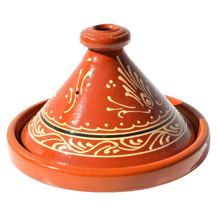 Marokkanische Tajine Ø 30 cm glasiert zum Kochen für 4 bis 5 Personen | Handgefertigt Tontopf Gartop