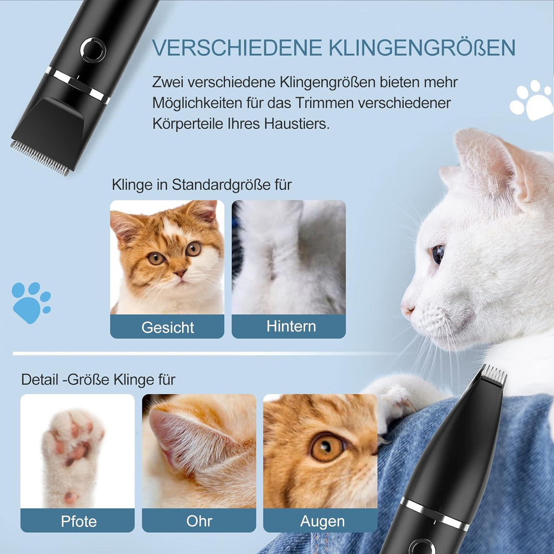 Ankilo Neueste 2 IN 1 Schermaschine hund pfoten Leise Elektrische Profi hundeschermaschine pfotentri