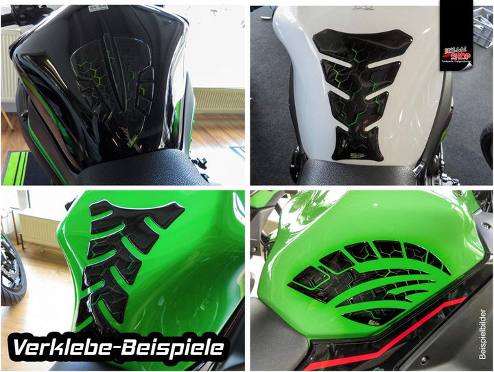 BIKE-label Tankpad Seitentank Motorrad Aufkleber Grün kompatibel für Kawasaki 800740
