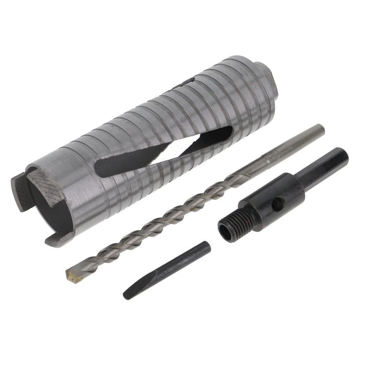 PRODIAMANT Diamant Bohrkrone ø 52mm Nutzlänge 150mm mit 6-Kant Adapter lasergeschweisst für trocken