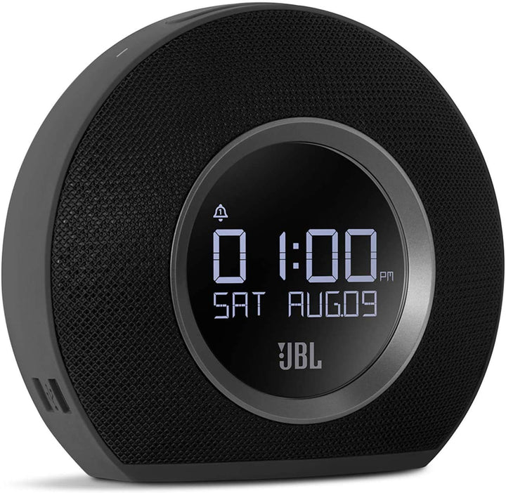 JBL Horizon Radiowecker in Schwarz – Dual Wecksystem über Bluetooth, UKW-Radio und Weckton – LED Nac