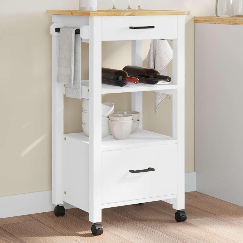 vidaXL Küchenwagen, Servierwagen mit viel Stauraum, Beistellwagen für Küche Wohnzimmer Badezimmer, T