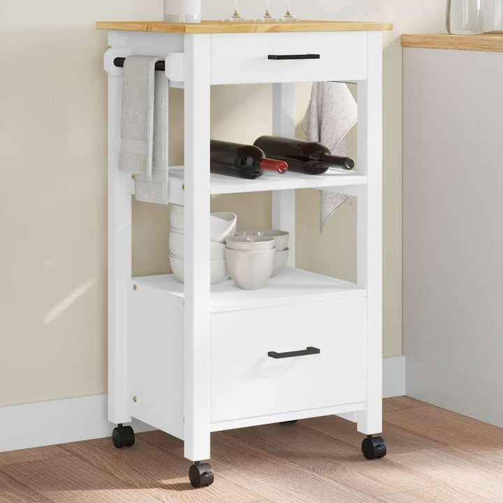 vidaXL Küchenwagen, Servierwagen mit viel Stauraum, Beistellwagen für Küche Wohnzimmer Badezimmer, T