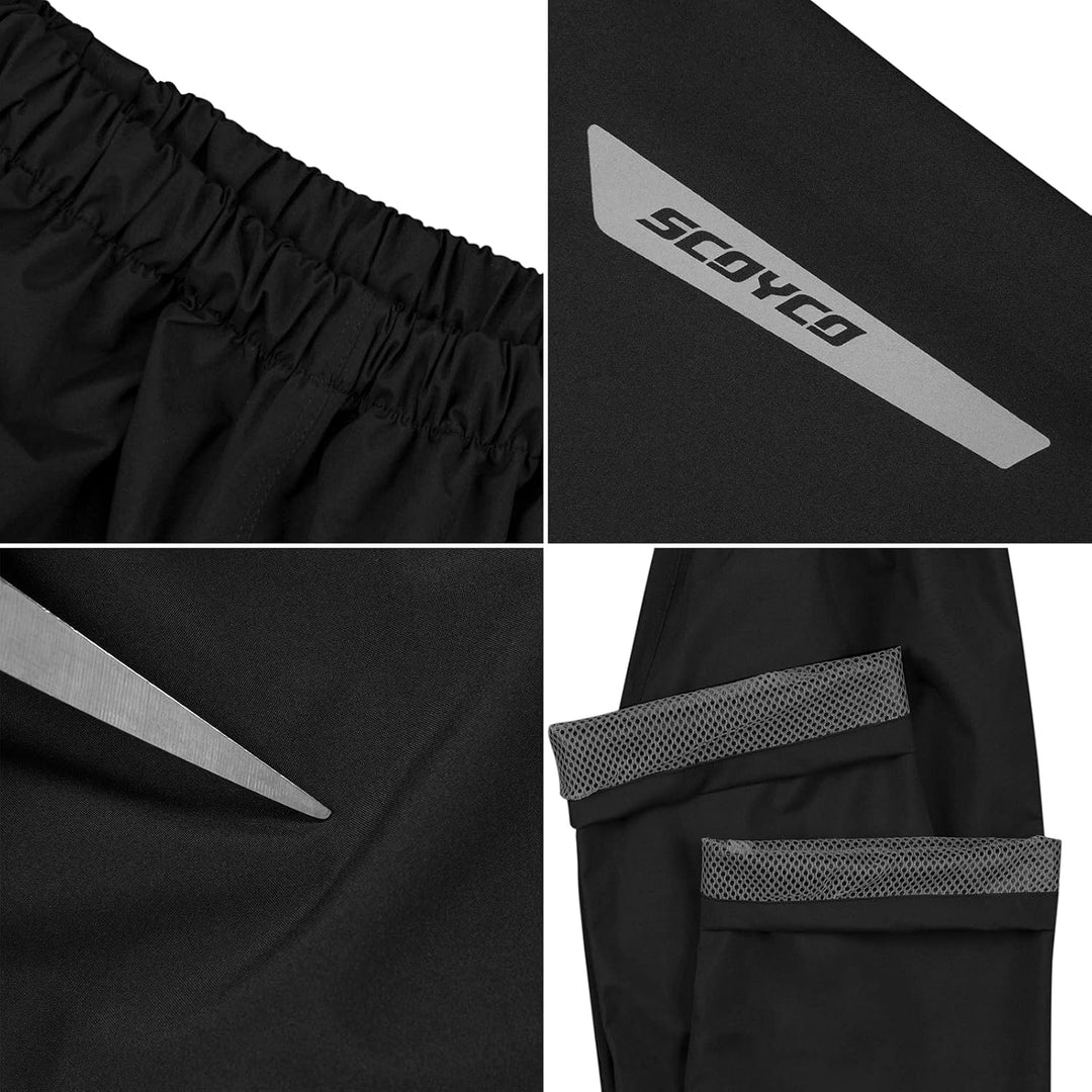 Scoyco Motorrad-Regen-Anzug Reflektierende Arbeits-Regen-Jacke und Hose Herren Damen Alle Sport Baue