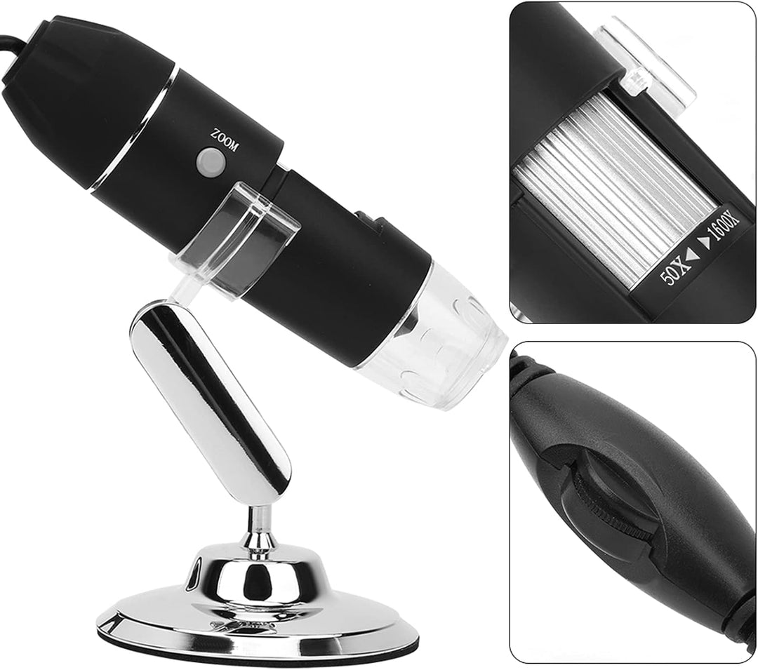Elektronenmikroskop, digitale Mikroskopkamera, 30 W 1600X USB 5 V DC, LED-Mikroskop, HD-Handmikrosko