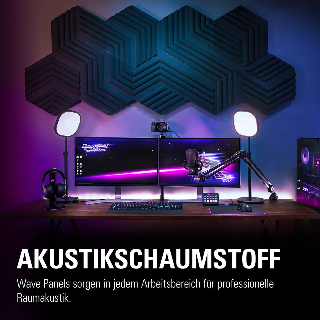 Elgato Wave Panels Extension Set, 2 X schalldämmende Module, Dual-Density-Schaumstoff, einzigartige