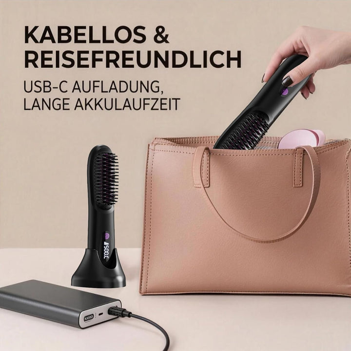 Luma Bliss Styling Bürste,Cefryna Stylingbürste für kurze Haare - Kompakte Rundbürste für Pixie & Bo