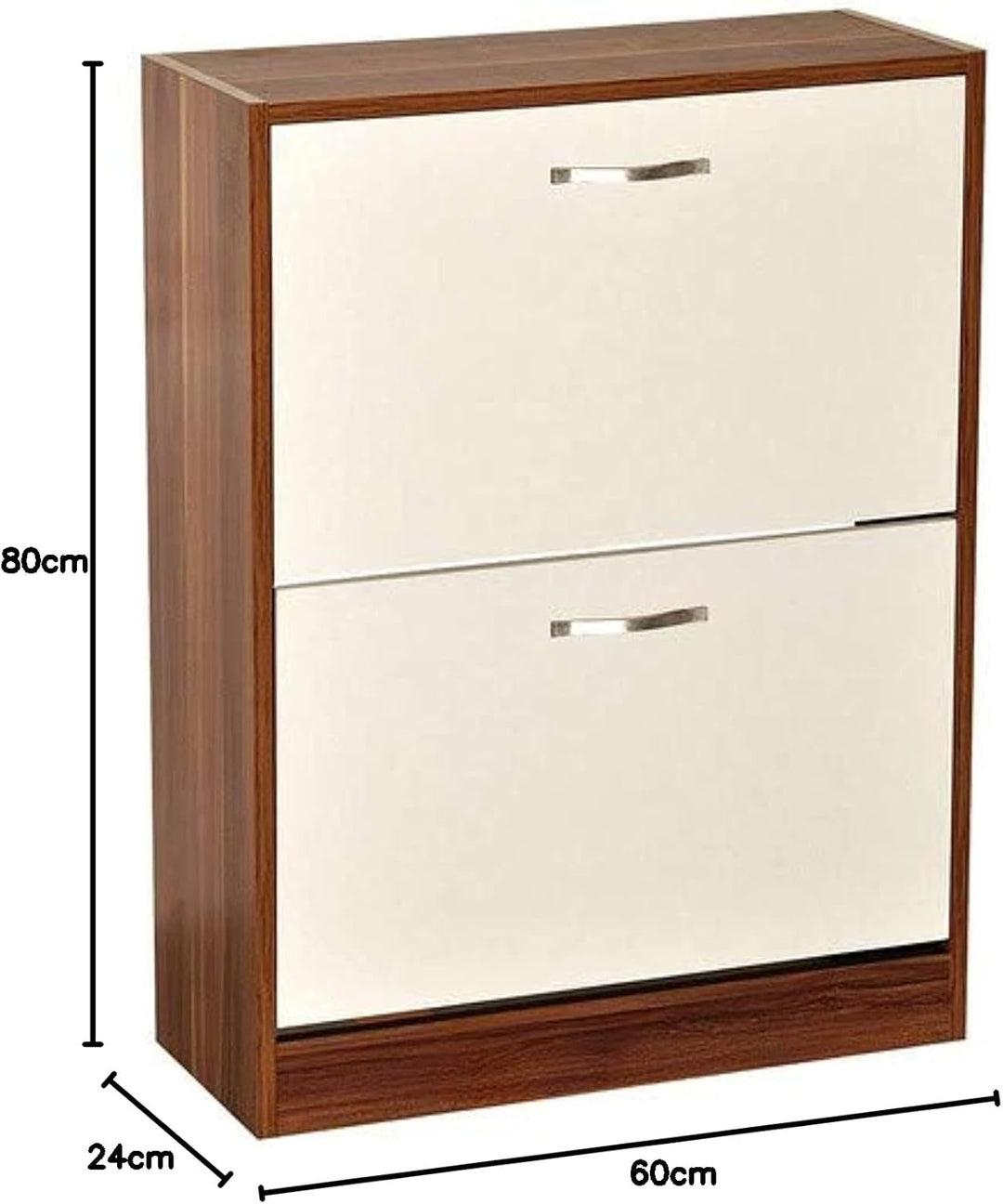 Vida Designs Schuhschrank mit 2 Klappfächern, Aufbewahrung für Schuhe, Organizer, Holzmöbel-Einheit,