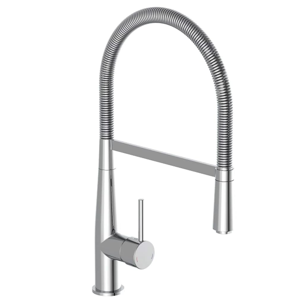 Schütte 79170 NEW YORK Spiralfeder Küchenarmatur mit Brause, 360 Grad schwenkbarer Wasserhahn Küche,