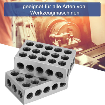 Frösmaschine Parallel Pad Eisen, 2 Stück 25 X 50 X 75 Mm Blöcke 23 Löcher Frösen Parallel Spannblock