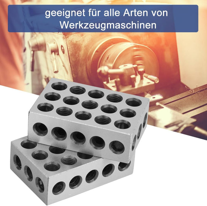 Frösmaschine Parallel Pad Eisen, 2 Stück 25 X 50 X 75 Mm Blöcke 23 Löcher Frösen Parallel Spannblock