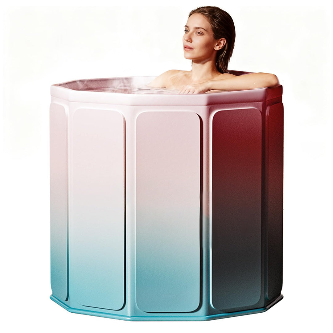Faltbare Badewanne, 80x70cm(BxH) Tragbare Mobile Badewanne für Heiss- und Kaltbäder für kleine Badez