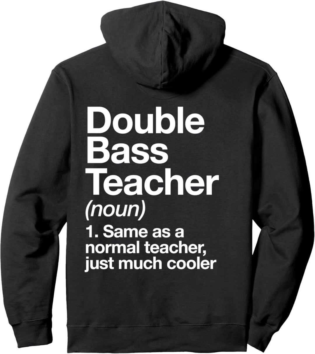 Kontrabass Lehrer Definition Lustiger Musiker Pullover Hoodie