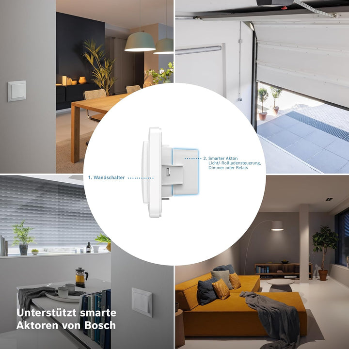 Bosch Smart Home dimmbare Beleuchtung-Set inklusive Wandschalter, 3x Dimmer, 3x Wandschalter Dimmer