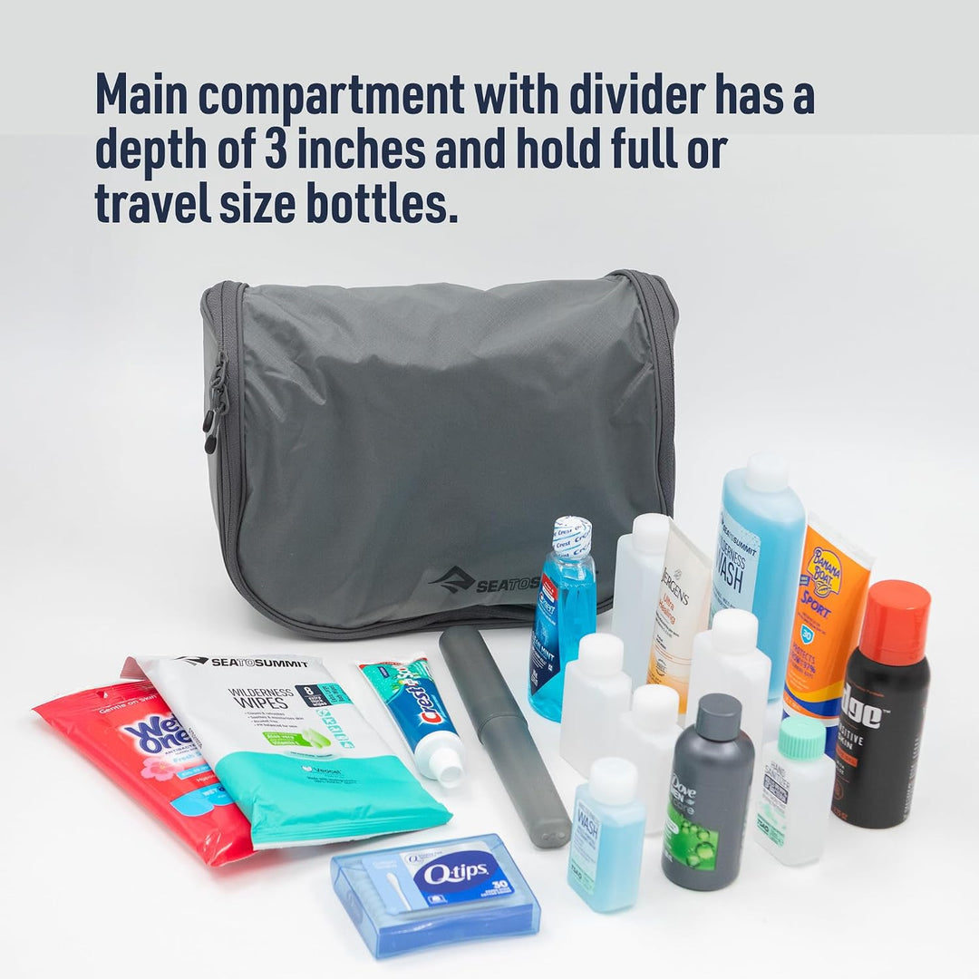 Sea to Summit TravellingLight Hanging Toiletry Bag, Travel Organizer for Men and Women, Large, Spicy